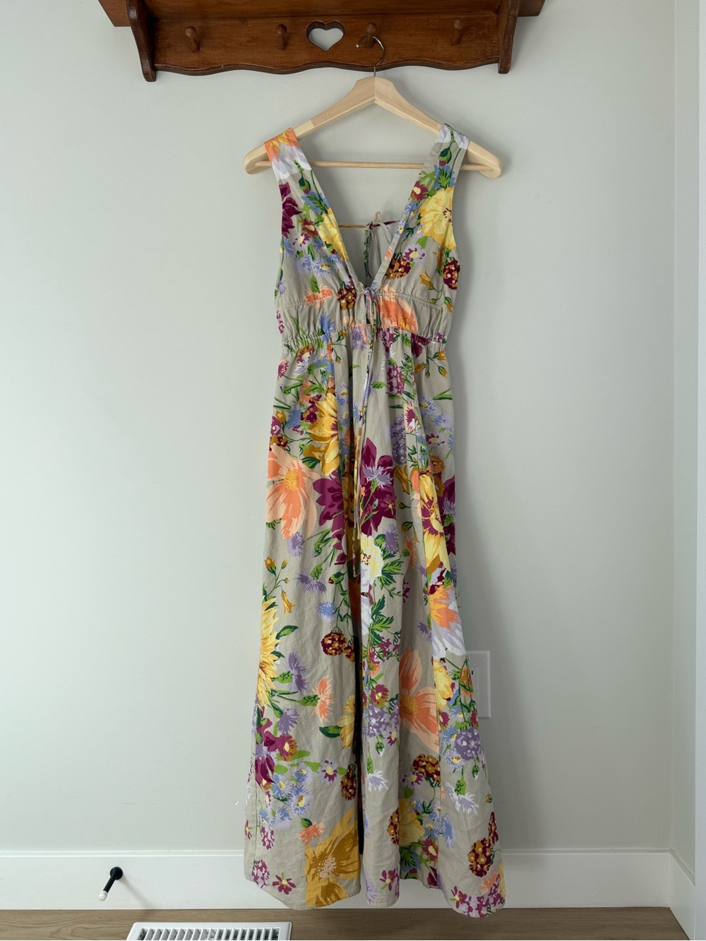 Floral Sleeveless Maxi Dress in Multi